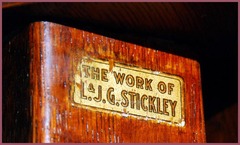 Decal signature: "The work of L.& J.G. Stickley", circa 1912 to 1916.
